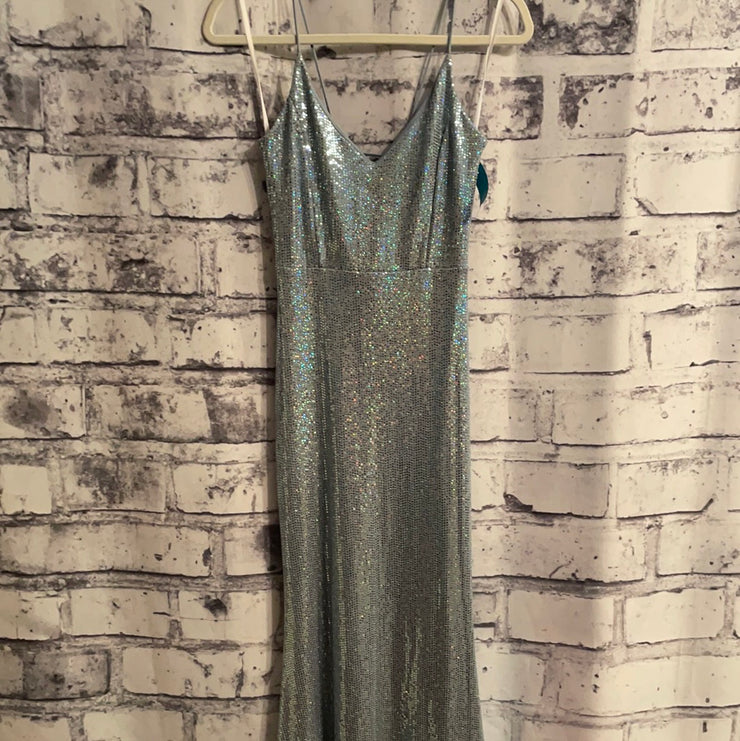 BLUE FULL SPARKLE LONG DRESS