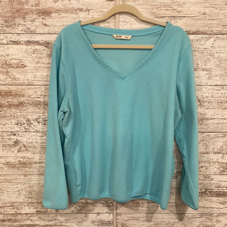 GREEN FLEECE TOP