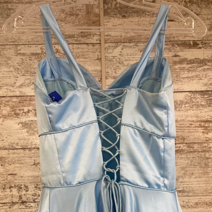 BLUE A LINE GOWN