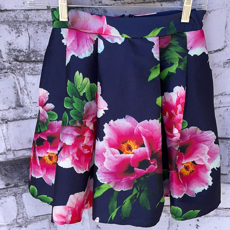NAVY/FLORAL 2 PC, SHORT DRESS