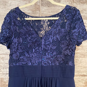 NAVY LONG EVENING GOWN