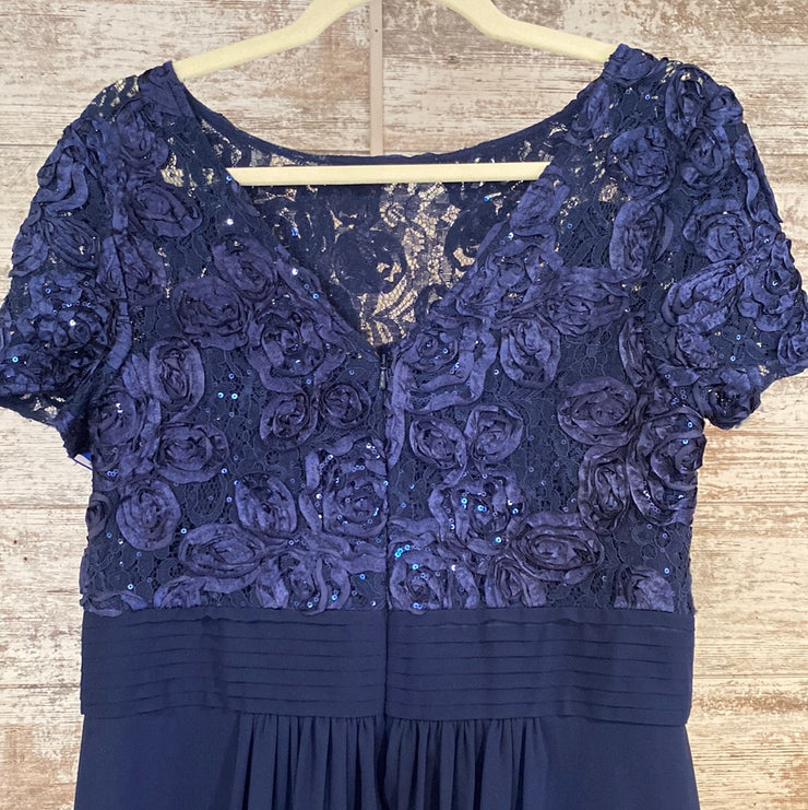 NAVY LONG EVENING GOWN