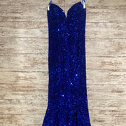 ROYAL BLUE SEQUIN LONG DRESS