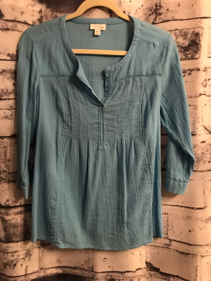 BLUE LONG SLEEVE TOP