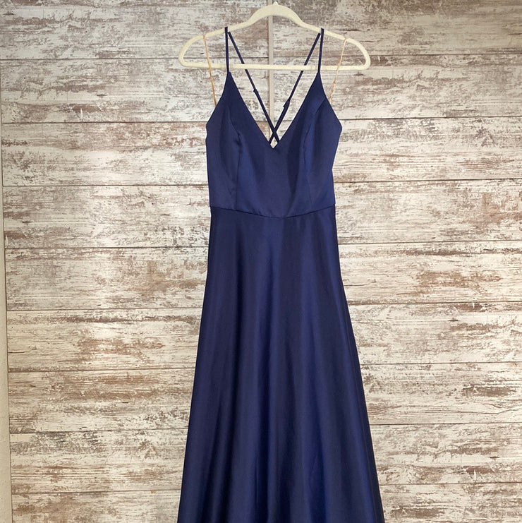 NAVY A LINE GOWN