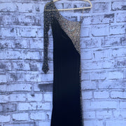 BLACK VELOUR/SPARKLES LONG GOW