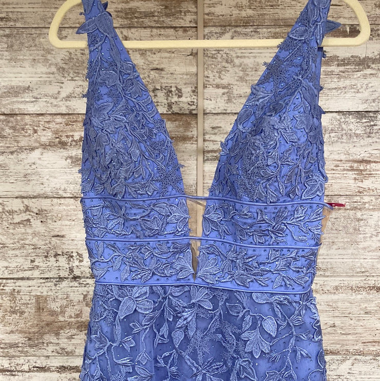 PURPLE/FLORAL MERMAID GOWN