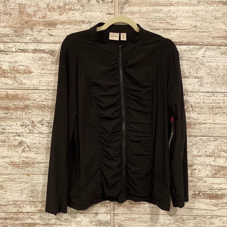 BLACK ZIP UP JACKET