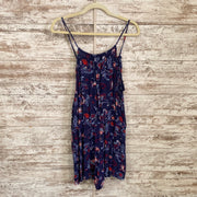 NAVY/FLORAL SHORT DRESS