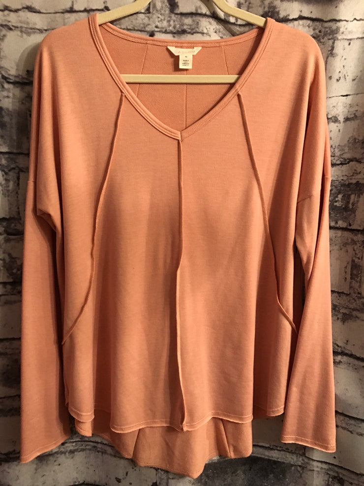 PEACH LONG SLEEVE TUNIC