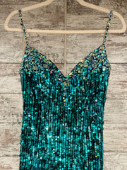 TURQUOISE FRINGE DRESS