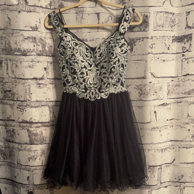 NAVY/SILVER SHORT DRESS