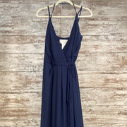 NAVY LONG EVENING GOWN