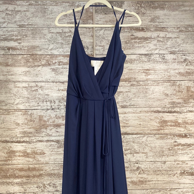NAVY LONG EVENING GOWN