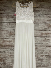 WHITE LONG EVENING GOWN