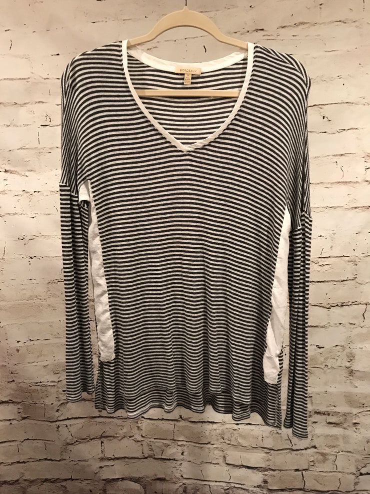 BLACK/WHITE STRIPED BY ANTHROPOLOGIE TOP $89