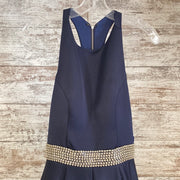 NAVY A LINE GOWN