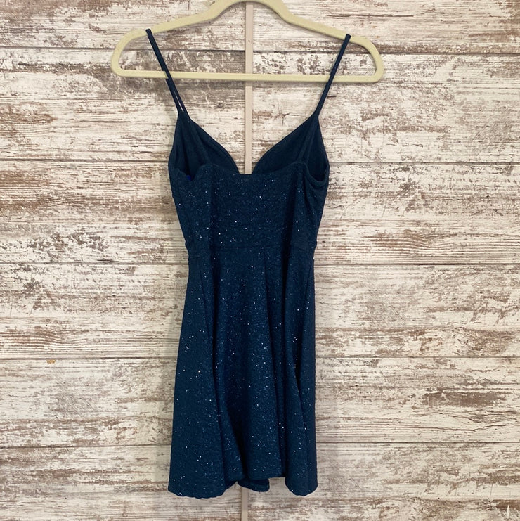 GREEN SPARKLY SHORT DRESS