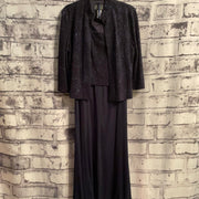 NAVY 2 PC. LONG DRESS SET