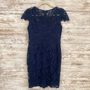 NAVY LACE SHORT DRESS (NEW)