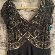 NAVY LONG EVENING GOWN