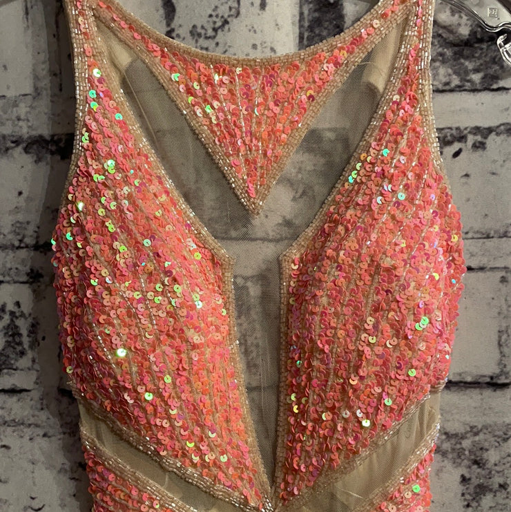 PINK SEQUIN LONG GOWN (NEW)
