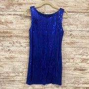 ROYAL BLUE SEQUIN SHORT DRESS