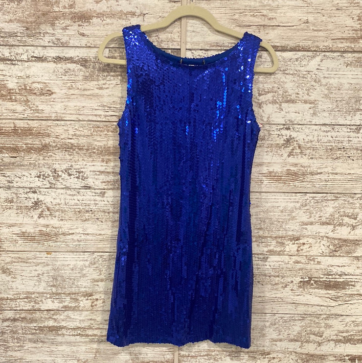 ROYAL BLUE SEQUIN SHORT DRESS