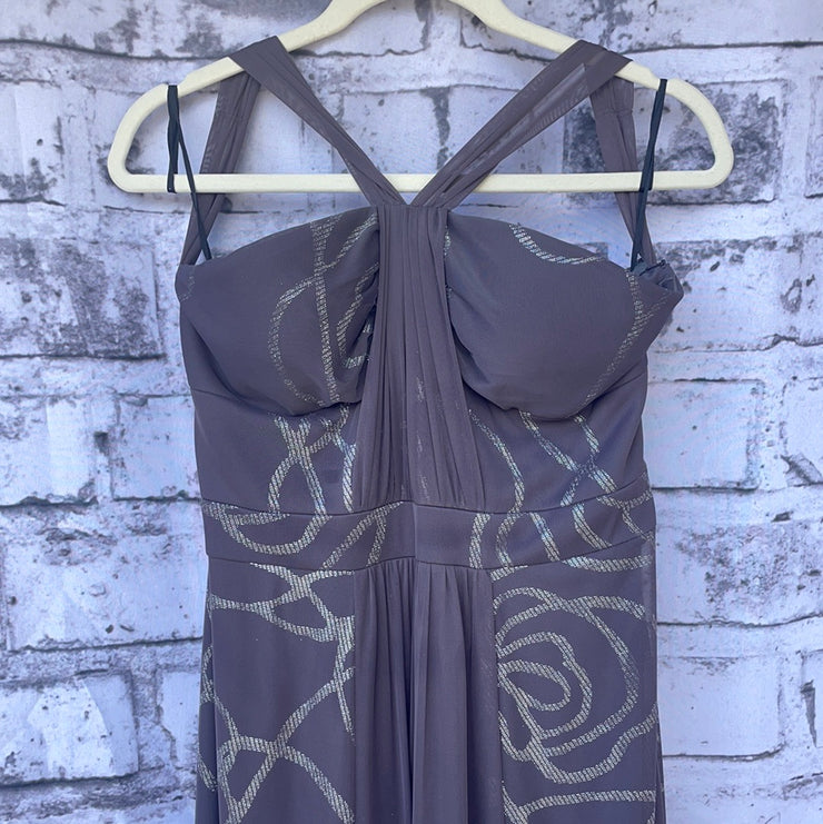 GRAY LONG EVENING GOWN