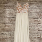 IVORY/NUDE LONG EVENING GOWN