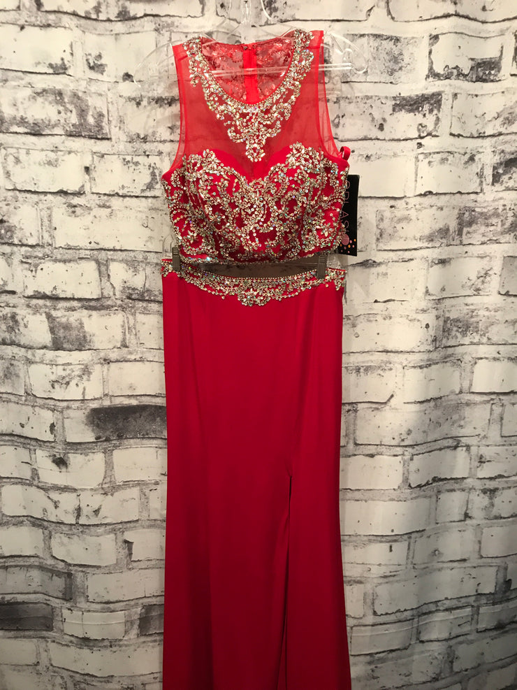 RED 2 PC. LONG GOWN SET (NEW)
