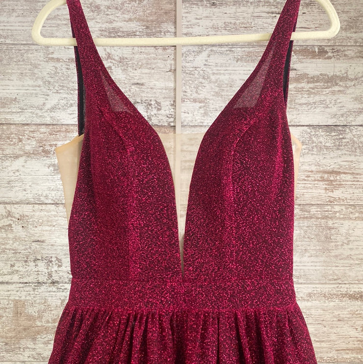 PINK SPARKLY A LINE GOWN