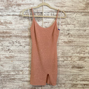 PEACH SPARKLY SHORT DRESS-NEW