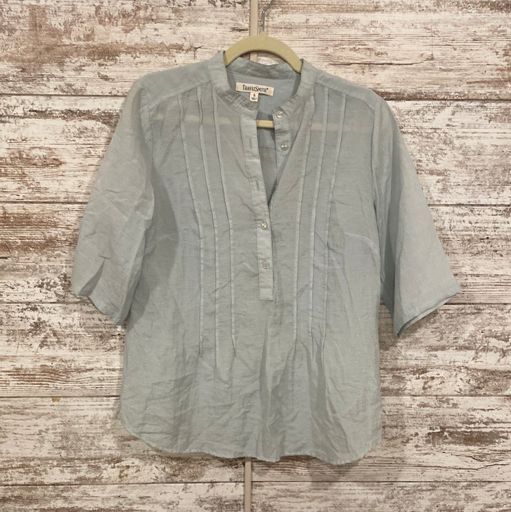 BLUE LONG SLEEVE BLOUSE