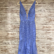 PURPLE/FLORAL MERMAID GOWN