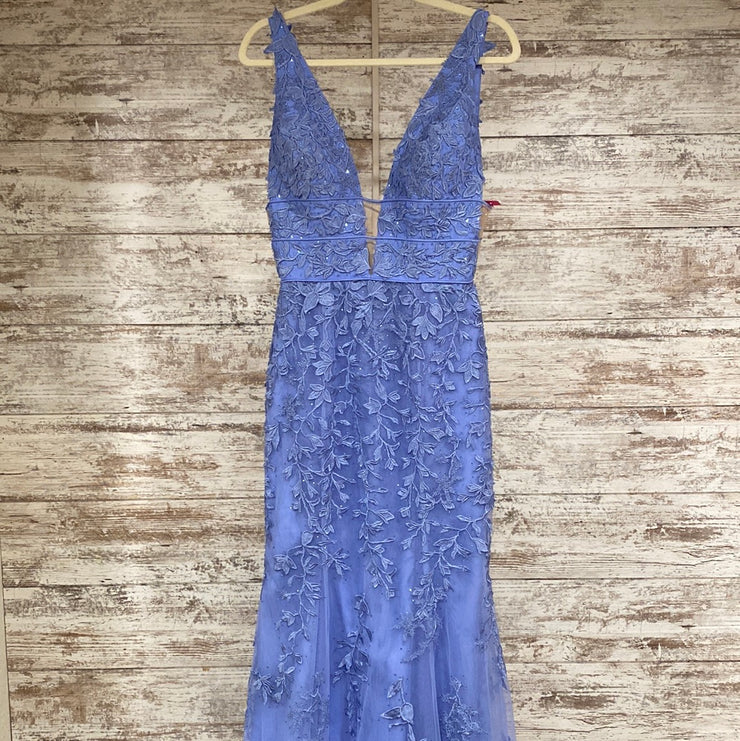 PURPLE/FLORAL MERMAID GOWN