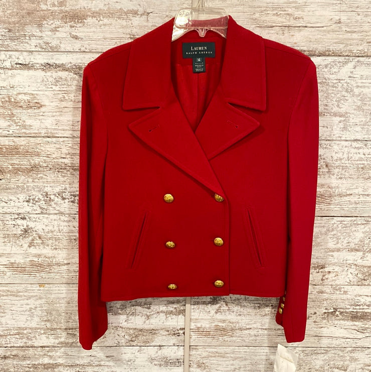 RED DOUBLE BREASTED JACKET-NEW