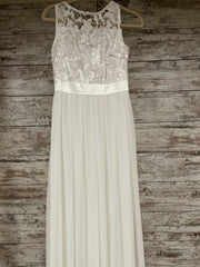 WHITE LONG EVENING GOWN
