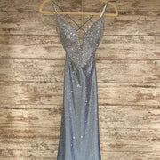 BLUE SPARKLY LONG DRESS