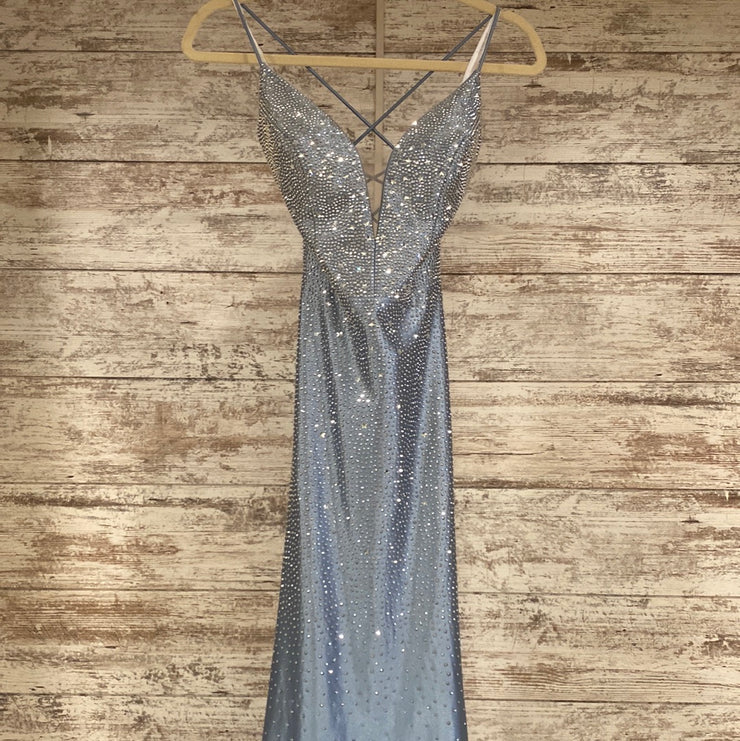 BLUE SPARKLY LONG DRESS