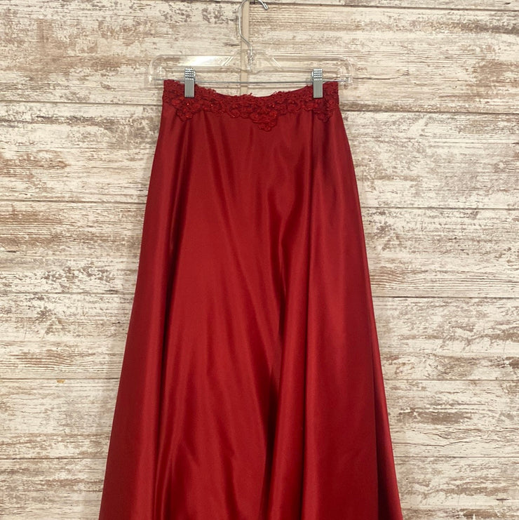RED 2 PC. A LINE GOWN SET