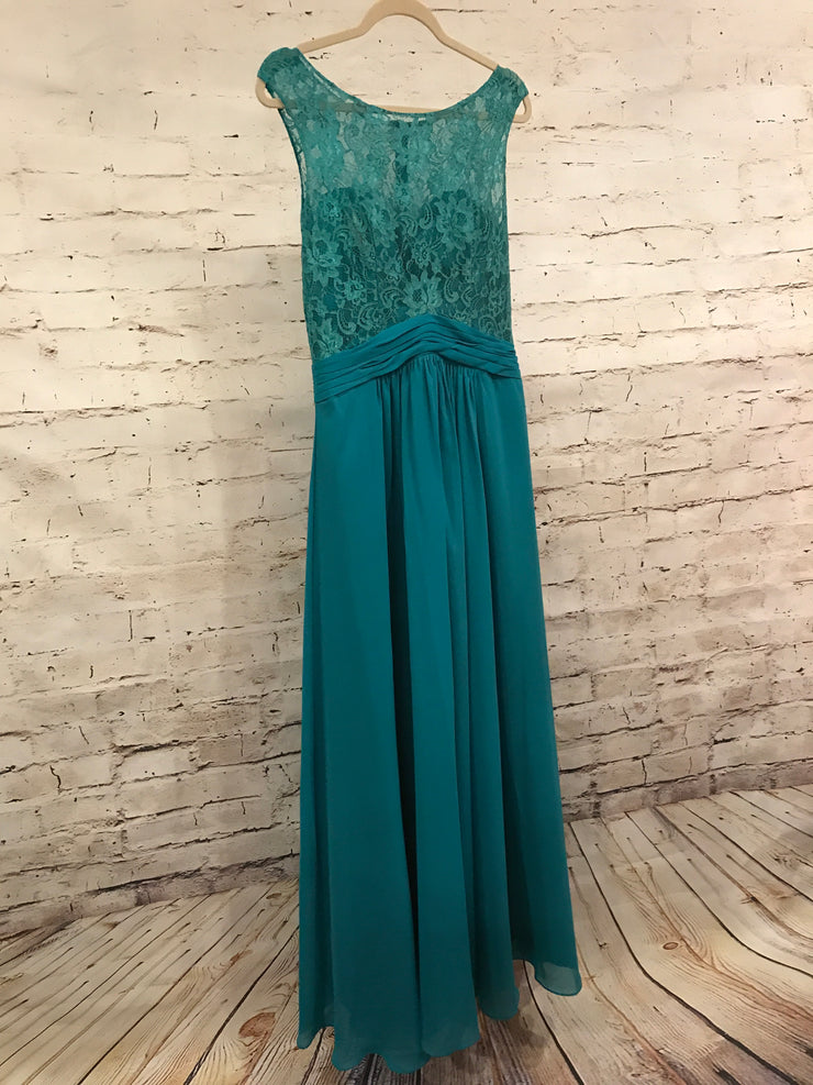 TURQUOISE LONG EVENING GOWN
