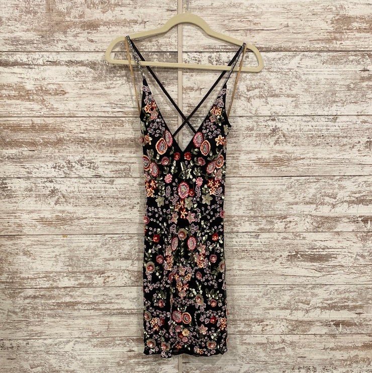 BLACK/COLORFUL SHORT DRESS