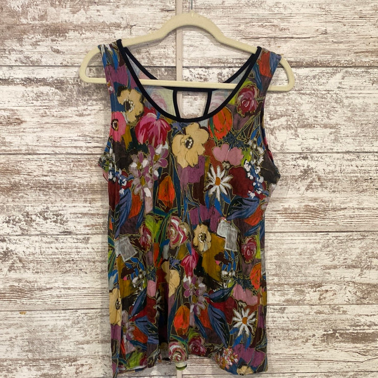 COLORFUL/FLORAL SLEEVELESS TOP