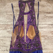 PURPLE LONG EVENING GOWN