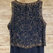 NAVY LONG EVENING GOWN