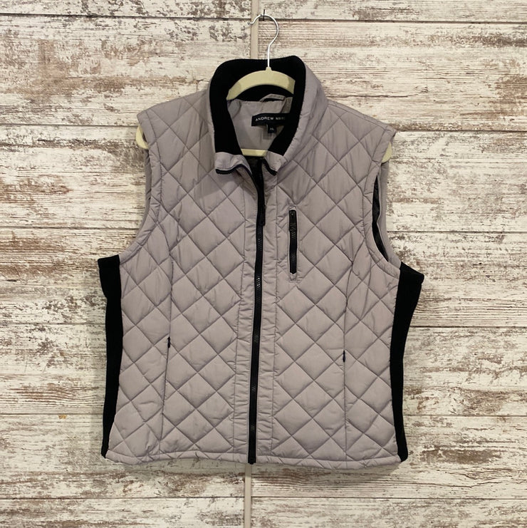 GRAY/BLACK QUILTED VEST $89