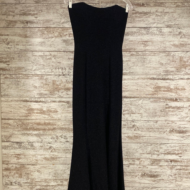 BLACK SPARKLY LONG DRESS