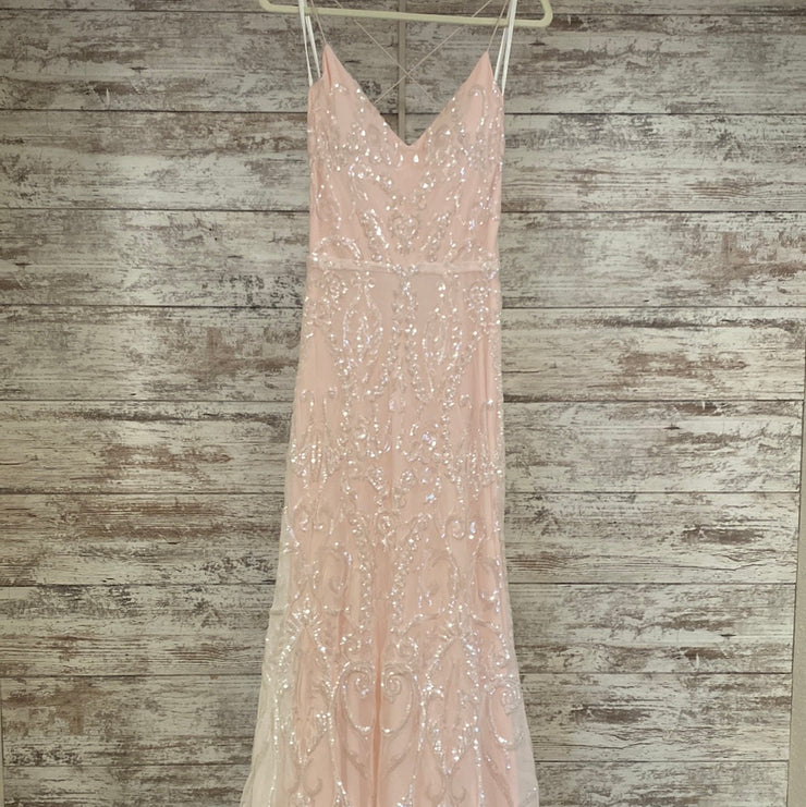 PINK SEQUIN LONG GOWN (NEW)