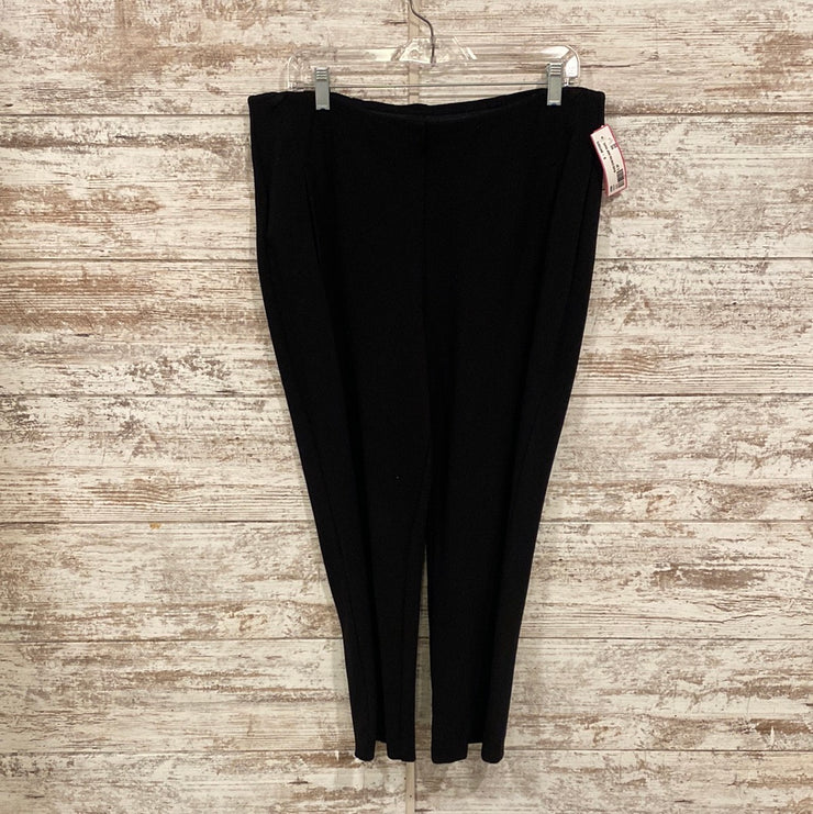 BLACK STRETCH CROP PANTS